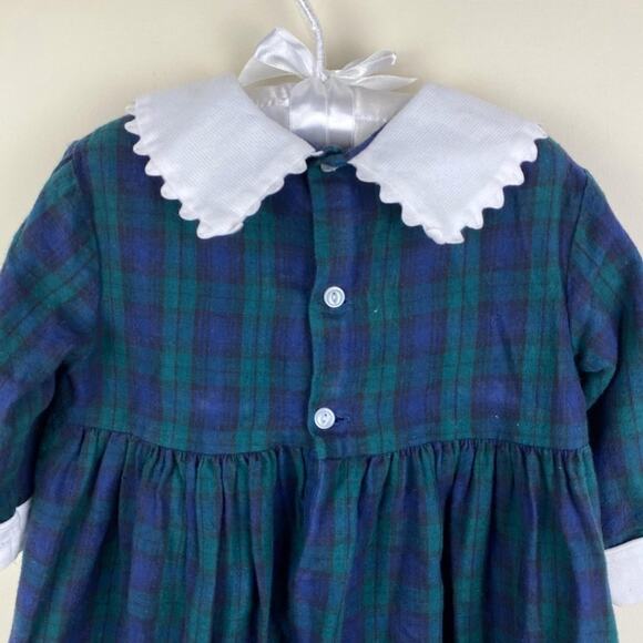 Vintage Girls Daisies & Doodlebugs Plaid Bow Dress - Picture 8 of 9
